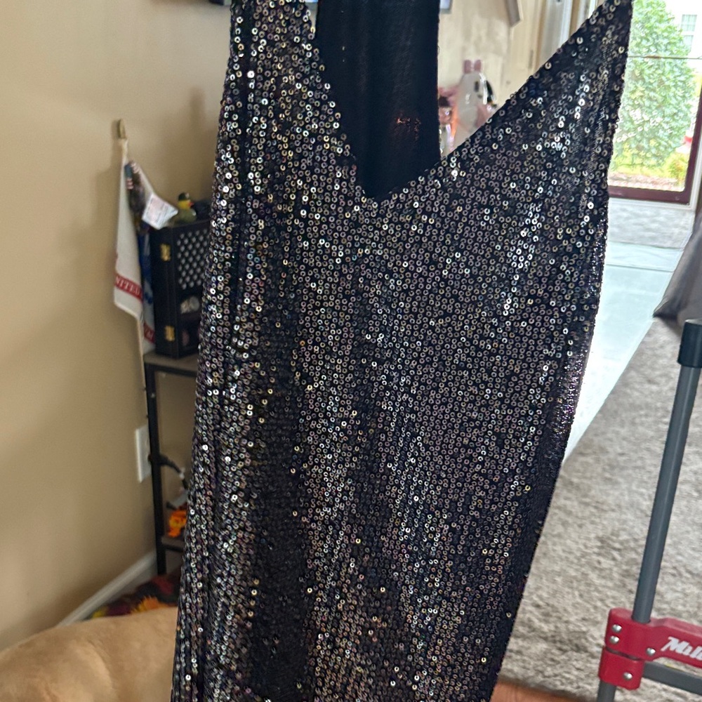 Black Sequin Dress